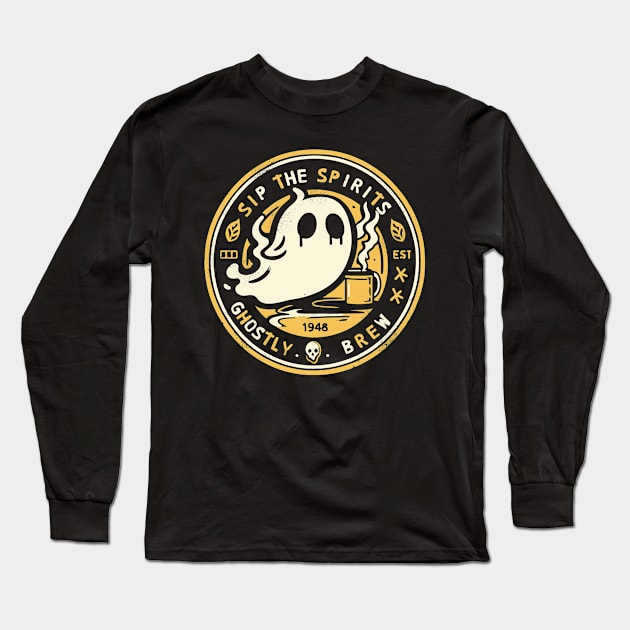 Sip the Spirits ghostly brew Long Sleeve T-Shirt by Lima's